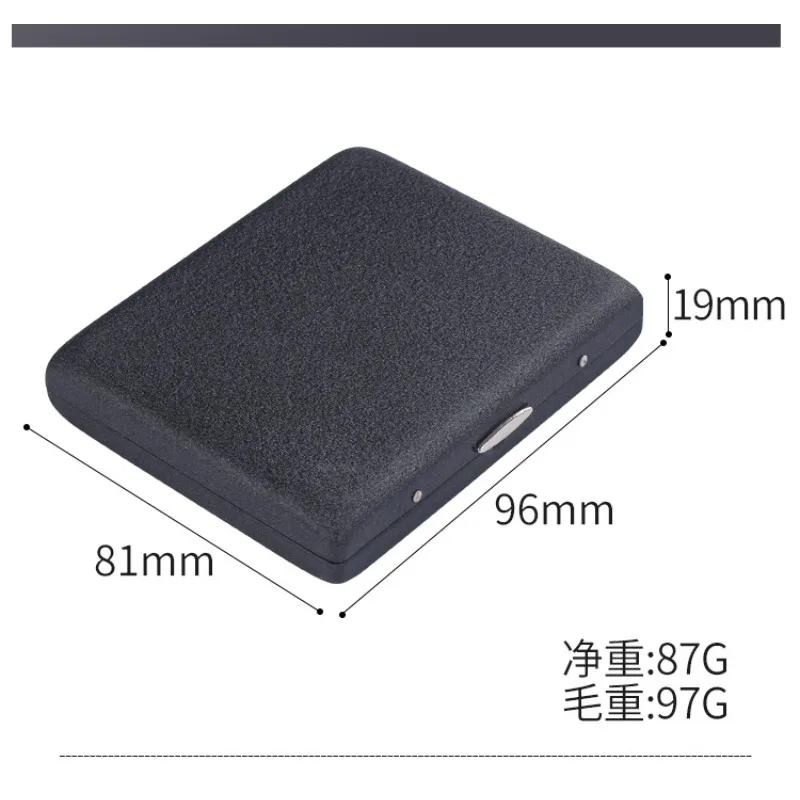 20 sztuk Czarnych Matowych Metalowych Pudełek na Papierosy Przenośne Wodoodporne Etui na Papierosy Żelazny Klips Odporny na Nacisk Wilgoć Narzędzie do Palenia