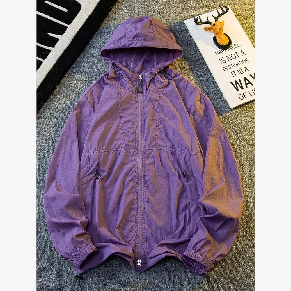 

Men's Outdoor Profional Sun Protection Jaet Summer Thin Hooded Lightweight Faionable M Model Anti-Uv Coat