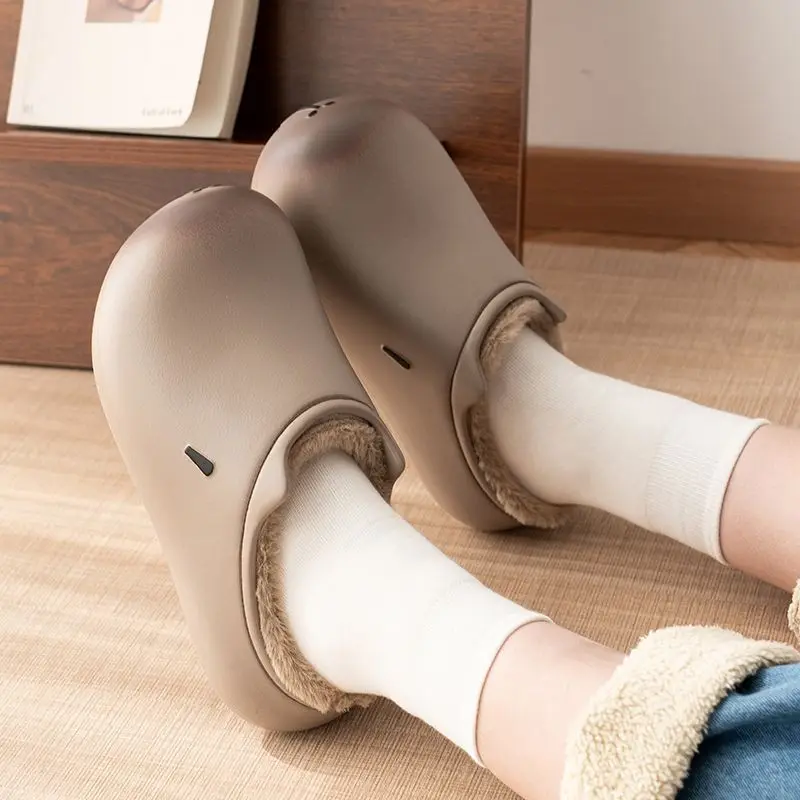 Capybara Birkin Shoes With Velvet Cute Cotton Slippers For Women Winter Warm Home Outdoor Waterproof Couple Surprise Gift