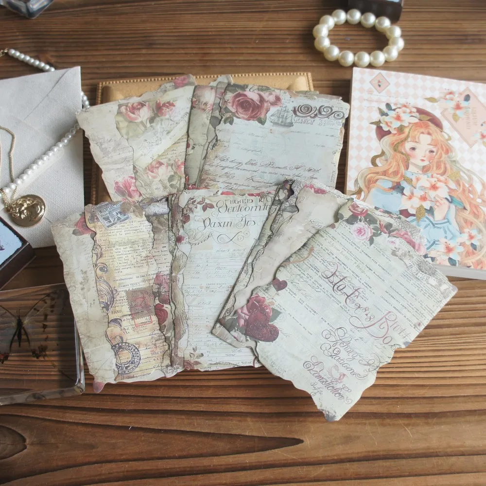 

30 Sheet Story Text Hidden in The Painting Background Design Craft Paper Gift Decoration Scrapbooking Handmade DIY