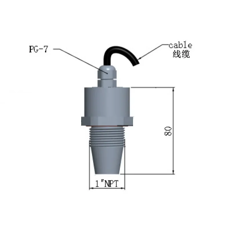 IP68 Waterproof Ultrasonic Sensor Switch 5m NPN Sealed Ultrasonic Sensor For Agv Robots