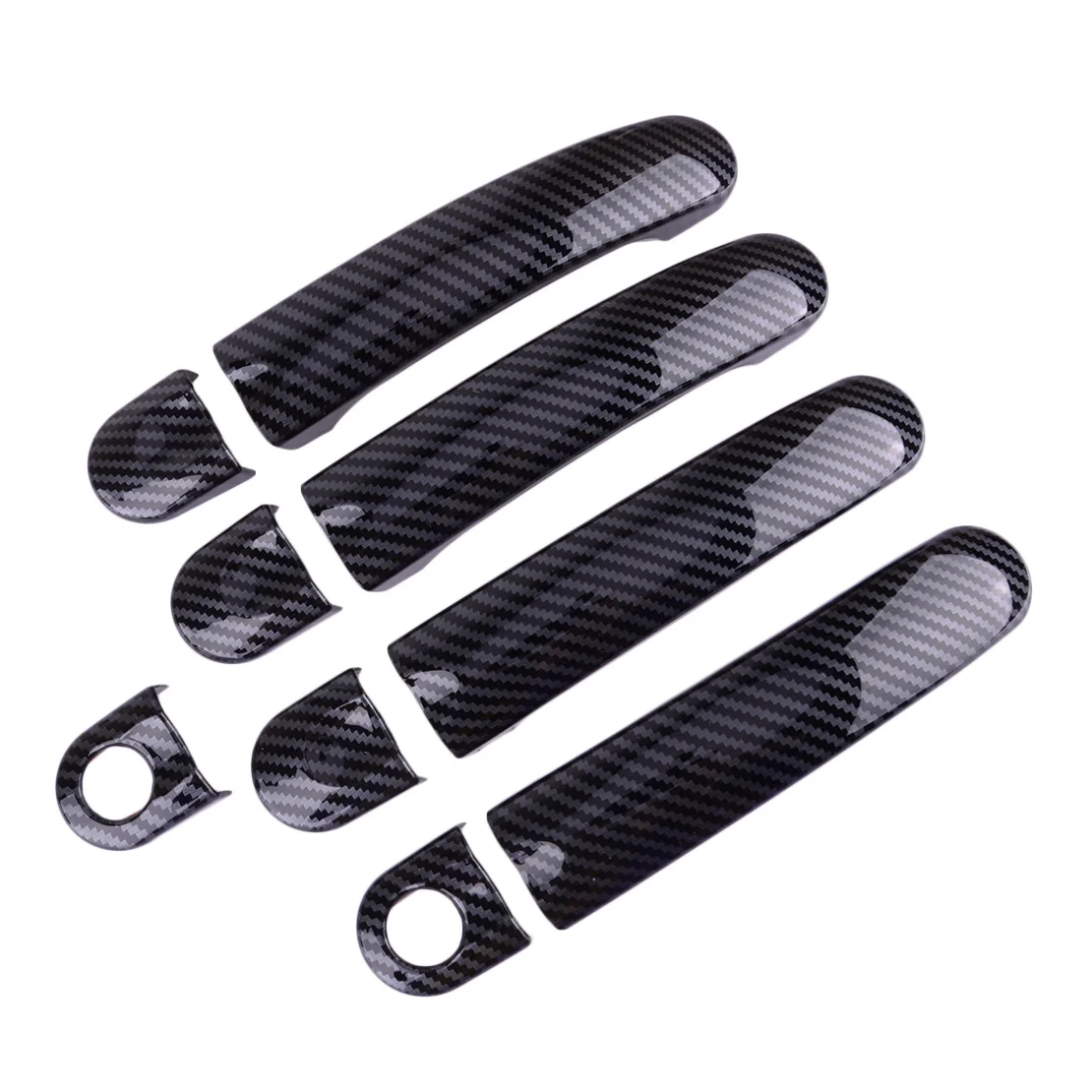 

1 Set Door Handle Cover Trim Black Carbon Fiber Style ABS Fit for Volkswagen Jetta Sedan MK5 2005 2006 2007 2008 2009 2010