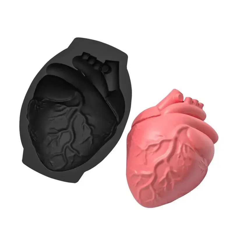 Silicone Mold Halloween 3D Human Heart Mold for Fondant Cake Chocolate  Mould Candle Craft Molds  Silicone Anatomical Heart Wax