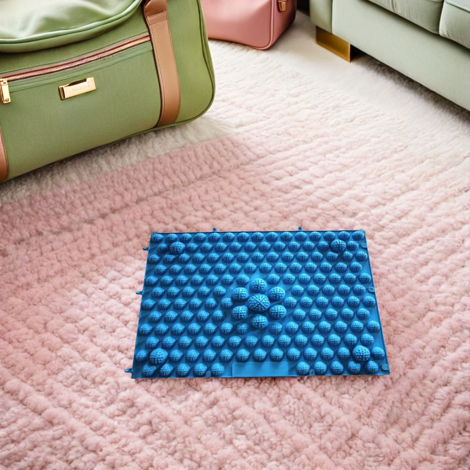 

GOOHOCHY игровой коврик для улицы, рефлексотерапия, массажный коврик для ног, акупрессурная галька, пластина для йоги, подушка для пресса на пальцах ног для ног, южная