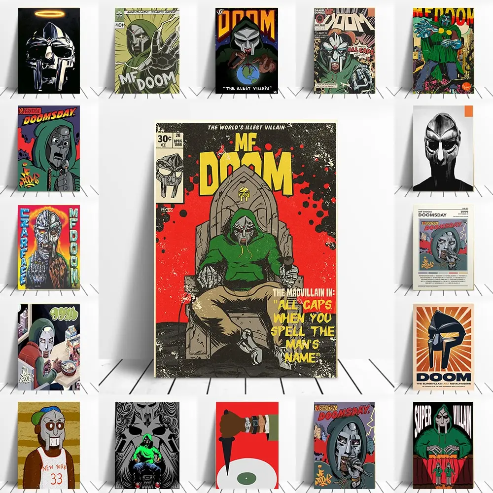 MF DOOM Canvas Poster | Hip Hop Legend Wall Art | Modern Home Decor for Living Room Unframed