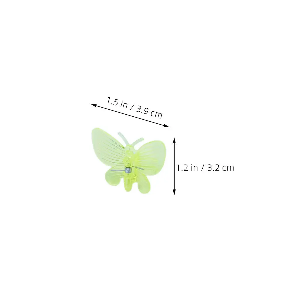 80Pcs Butterfly Orchid Clips 3.5cm Transparent Plastic Climbing Stem Clamp for Garden Vine Tomato Plant Support