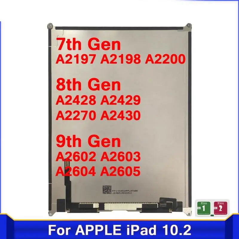 2025 Original LCD Screen Display Glass Panel For iPad 7 / 8 10.2 2019 7th Gen A2197 A2198 /8th 2020 A2270 Replacment internal