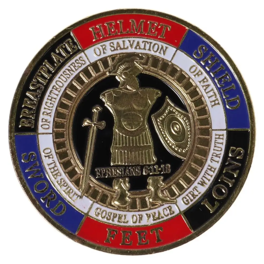 Souvenir Coin Souvenir Coin The Full Armor of God Challenge Coin Put On Culture Challenge Coin Decoration Individual Coins Gift