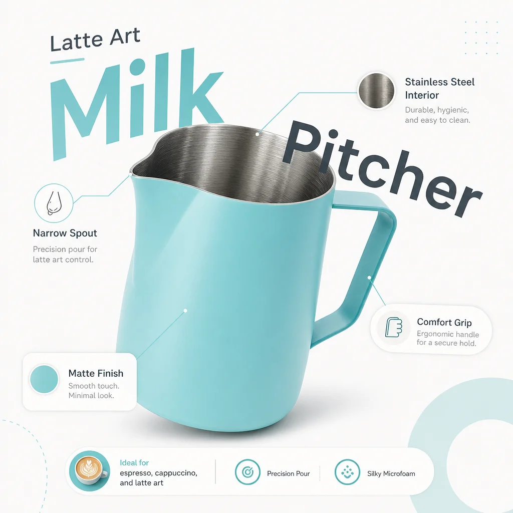 600ML Coffee Milk Frothing Pitcher Jug 304 Stainless Steel Precise Scale High Quality Latte Barista Professional CafeUtensil