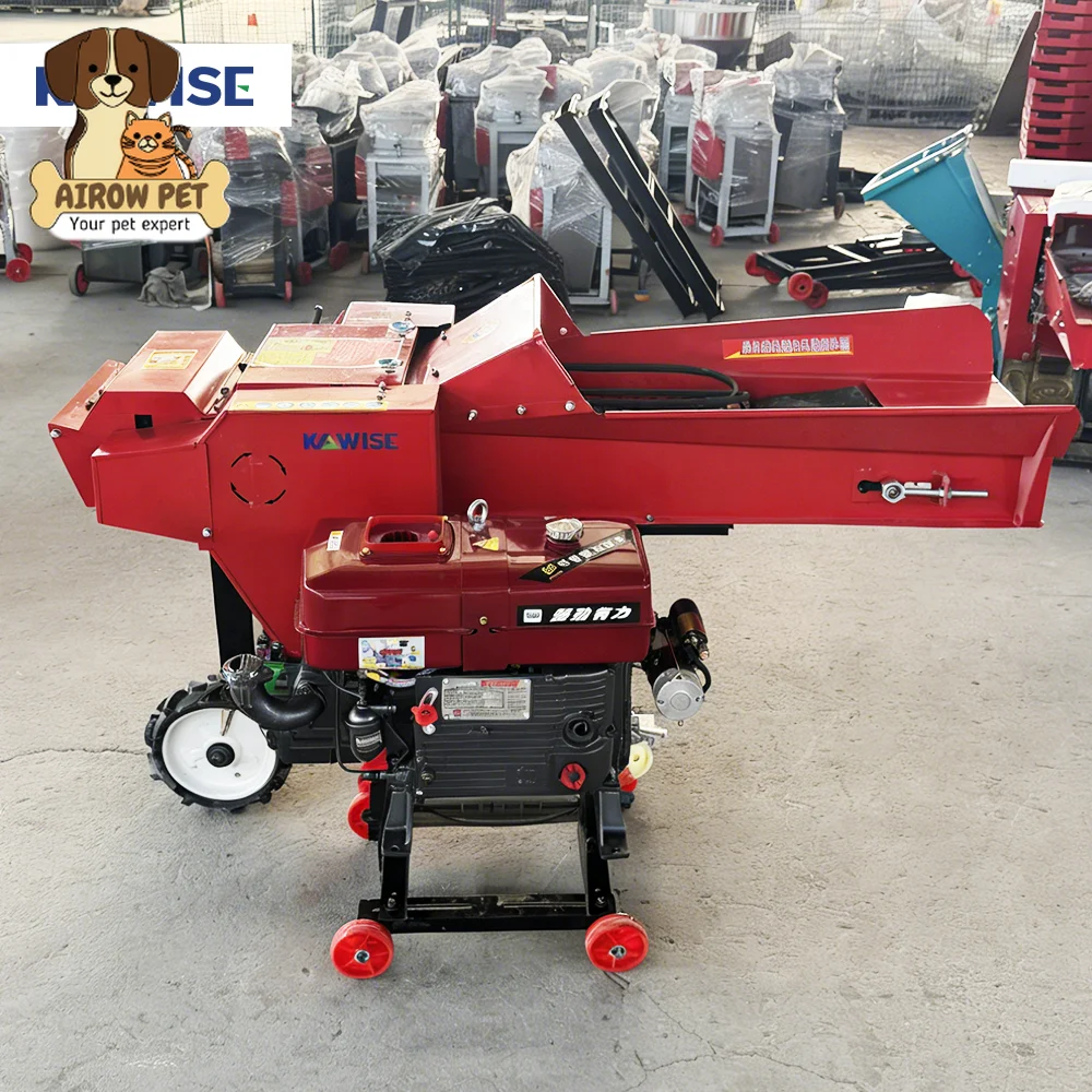 AIROW Heavy Duty Diesel Engine Chaff Cutter and Kneading Machine for Cattle and Goat Feed Processing