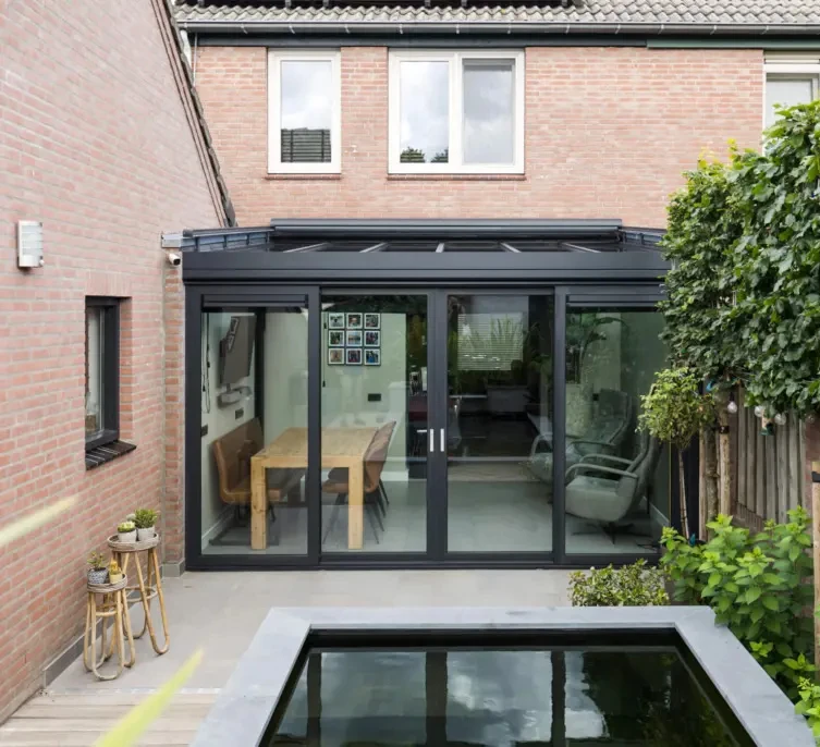Weatherproof and Heat Insulated Aluminum Glass Sliding Door Triple Glazed Screen Sliding Doors for Home Villa Large Slide Doors