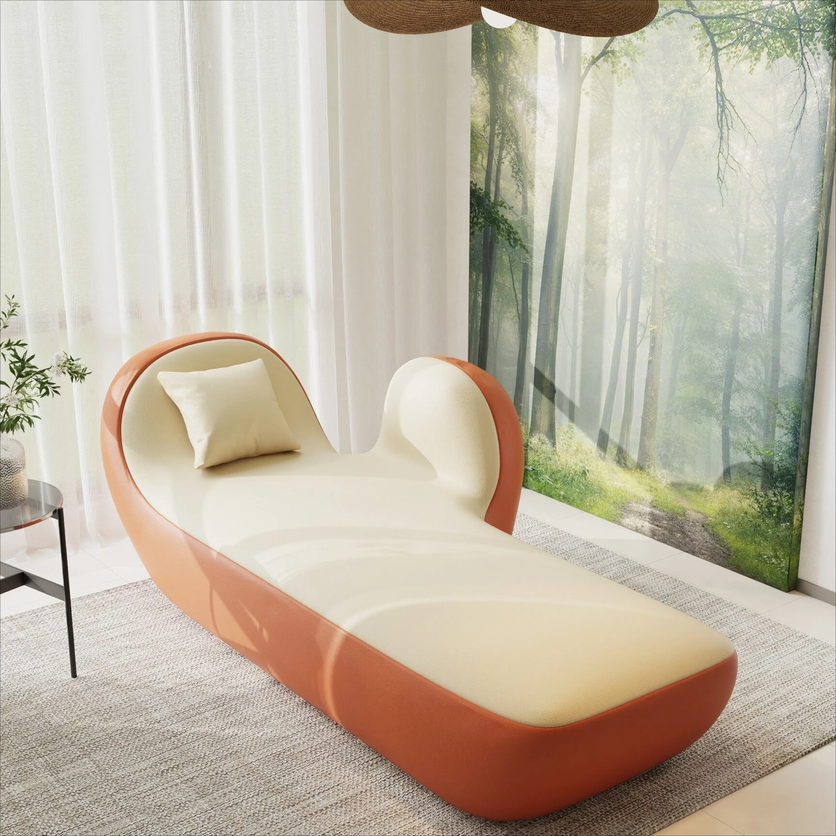 Modern minimalist chaise longue, artistic lounge chair, home chaise longue, living room balcony single sofa