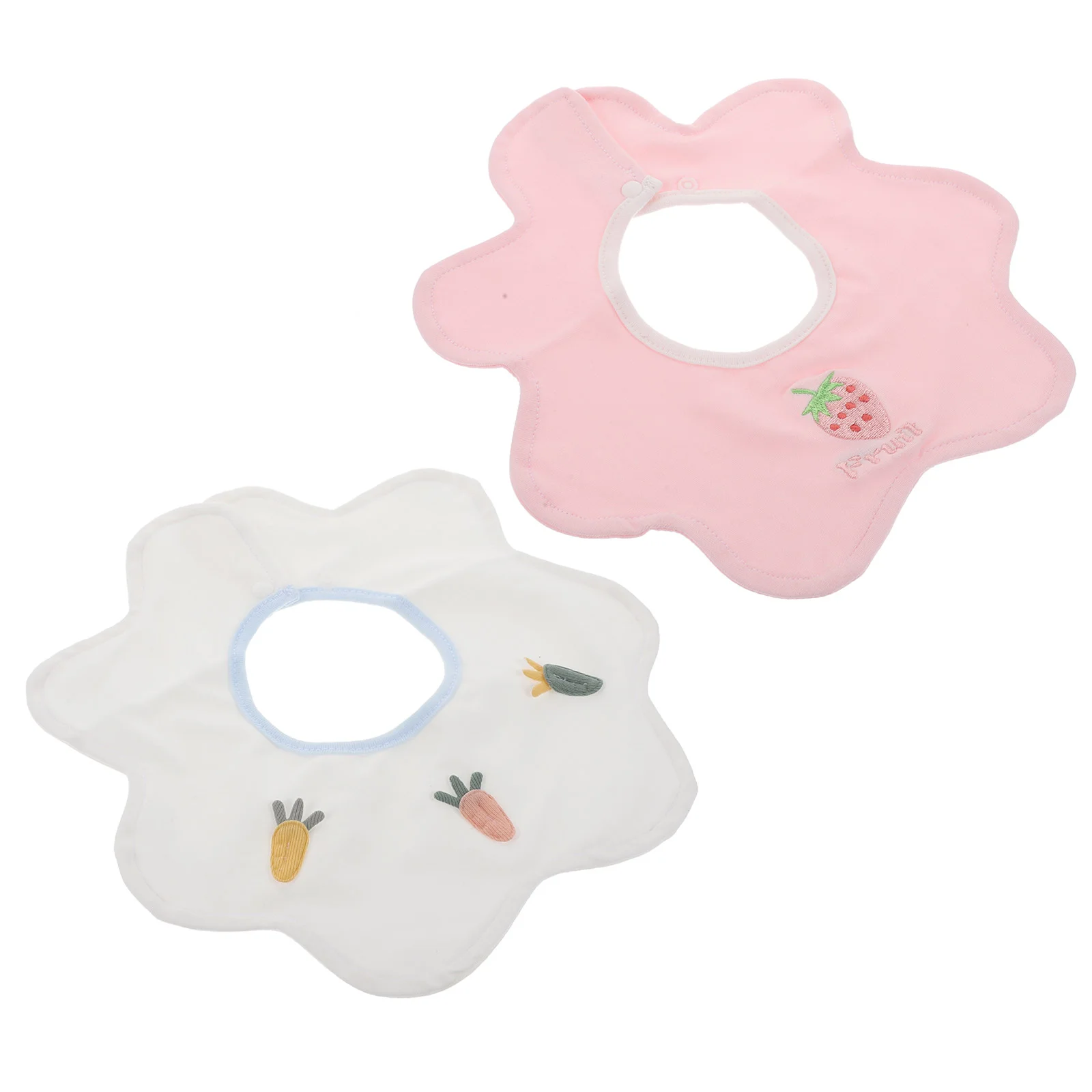 

2 Pcs Waterproof Baby Bibs Cotton Newborn Saliva Towels Drool Toddler Feeding Portable Absorbent Home Use Safe Skin