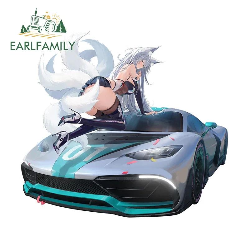 EARLFAMILY 13cm x 11.7cm for Big Booty Hentai Ass Car Sticker Sexy Anime Auto Waifu Furry Decal NSFW Car Accessories Decoration