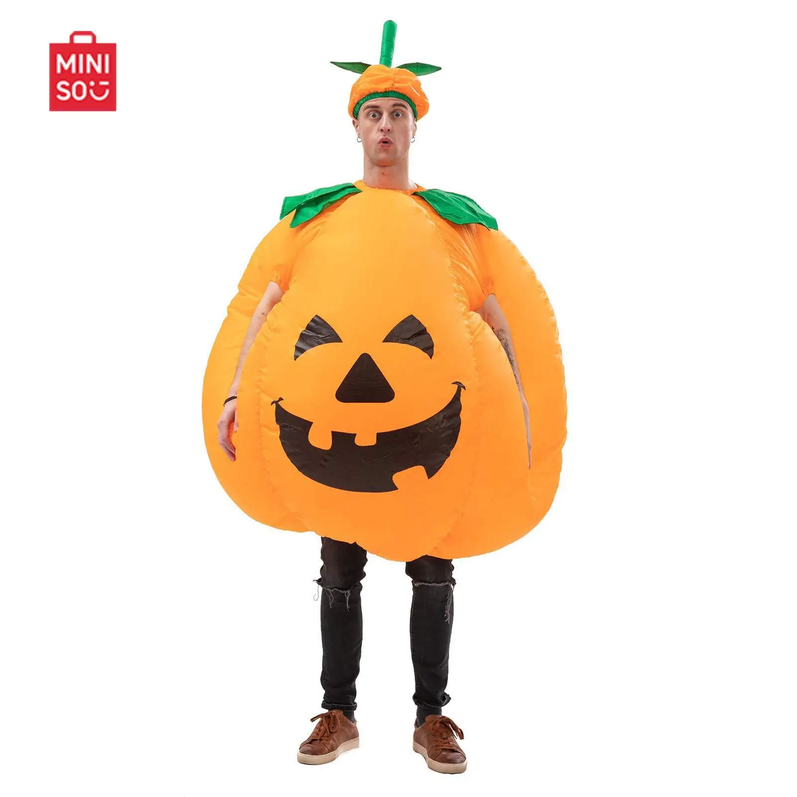 زي اليقطين القابل للنفخ للهالوين زي أداء الدمية زي أداء ممتع ومضحك