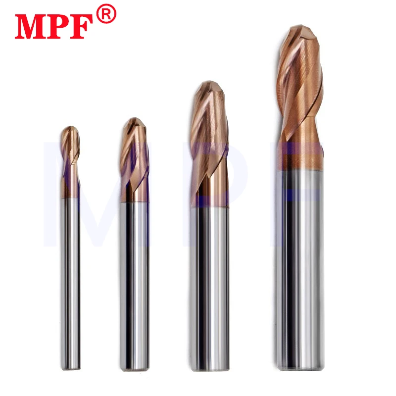 Milling Cutter Alloy Coating Tungsten Steel Tool Cnc Maching Hrc55 Ball Nose Endmills Top Milling Cutter Machine Endmill tools