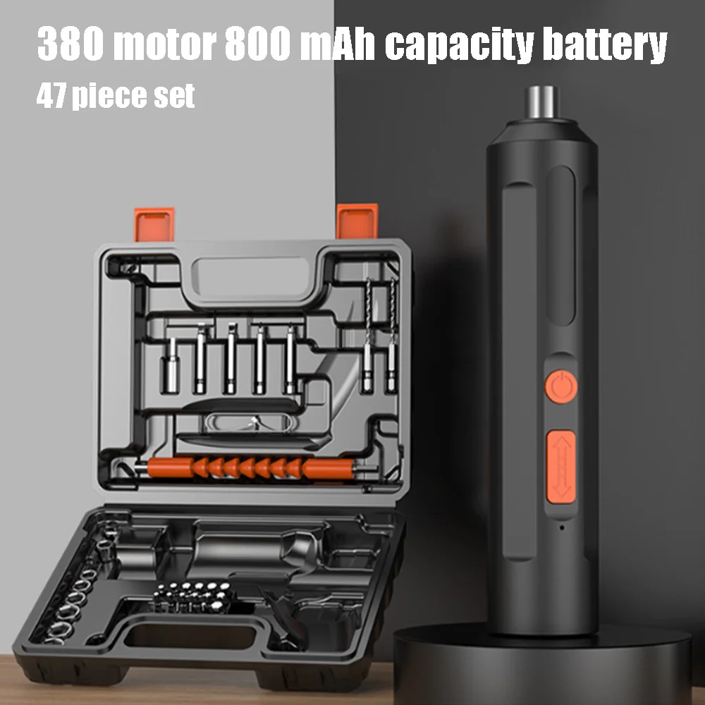 

Electric Screwdriver Set USB Rechargeable 800mah Adjustment Power Dril Multi-function Disassembly Torque Repair Tools Kit 47Pcs