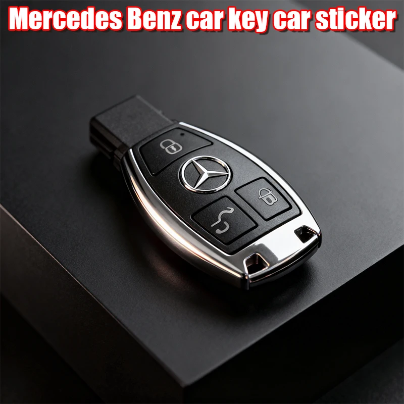 for 13mm Car Key Stickers Auto Control Keychain Emblem Accessories Mercedes benz A C E Class CLA CLS W212 W213 W204 W205 CLA CLS