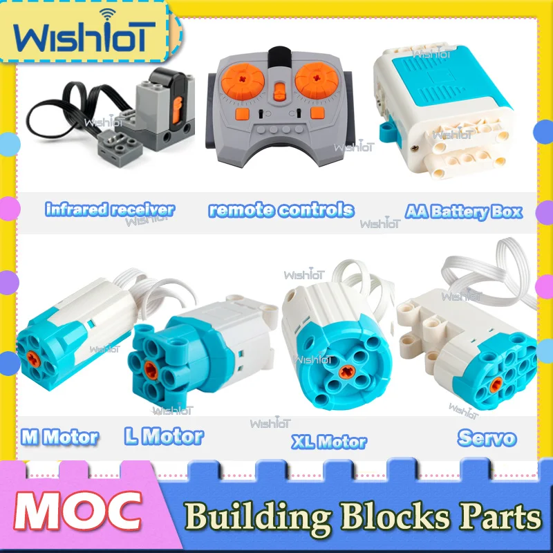 

MOC M/XL/L Servo Motors Technology Bricks Parts Power Functions Education PF Building Blocks DIY Toys Puzzle RC Accessories