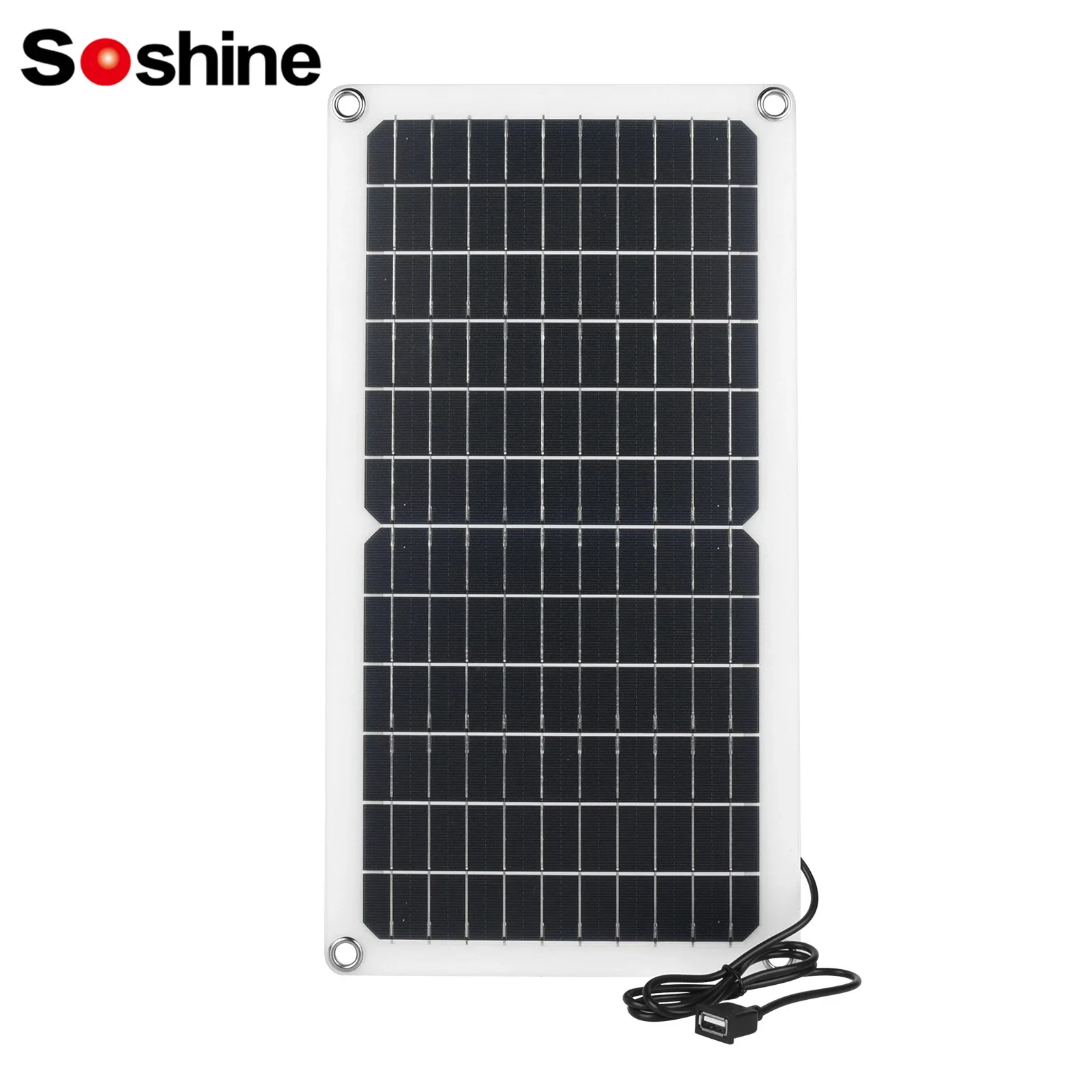 Soshine-Petits panneaux solaires haute performance, monocBN, pour caméra, pompe à eau, petit ventilateur, banque d'alimentation, USB, 5V, 15W