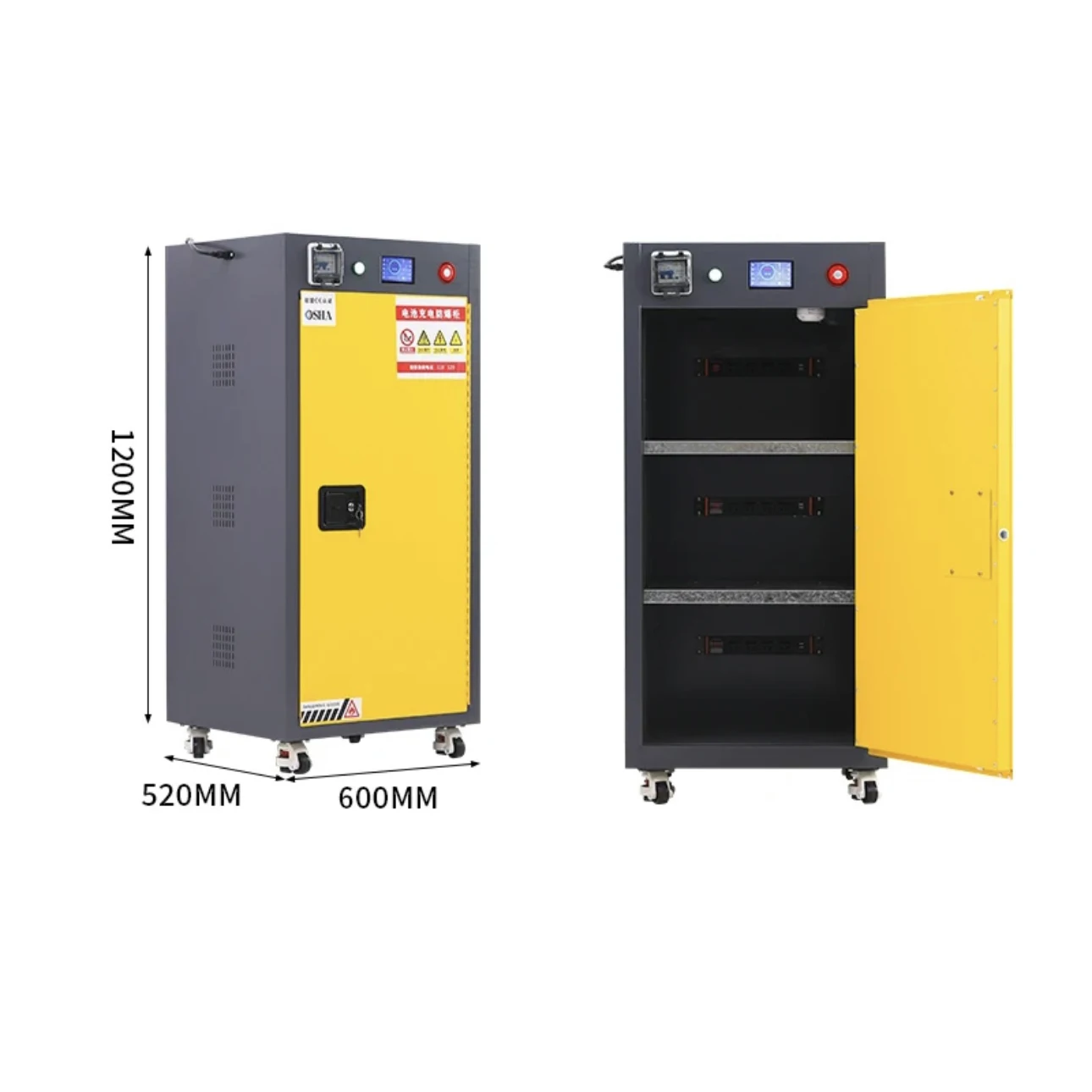 Intelligent  Fire-Proof  Battery Cabinet Double Wall Battery Storage Charging Cabinet for Li-ion Battery