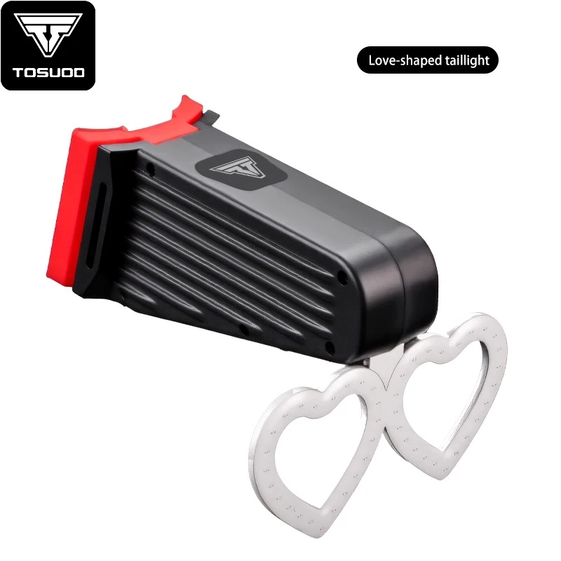 TOSUOD-luces traseras para bicicleta de montaña y carretera, luces de conducción nocturna, advertencia de amor para niños, luces para correr de noche, equipo de equitación