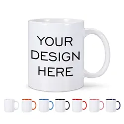 Customized 11oz Ceramic Coffee Mugs  Personalized Text  Photo Image Novelty Personalize Different Design Images Custom Gift