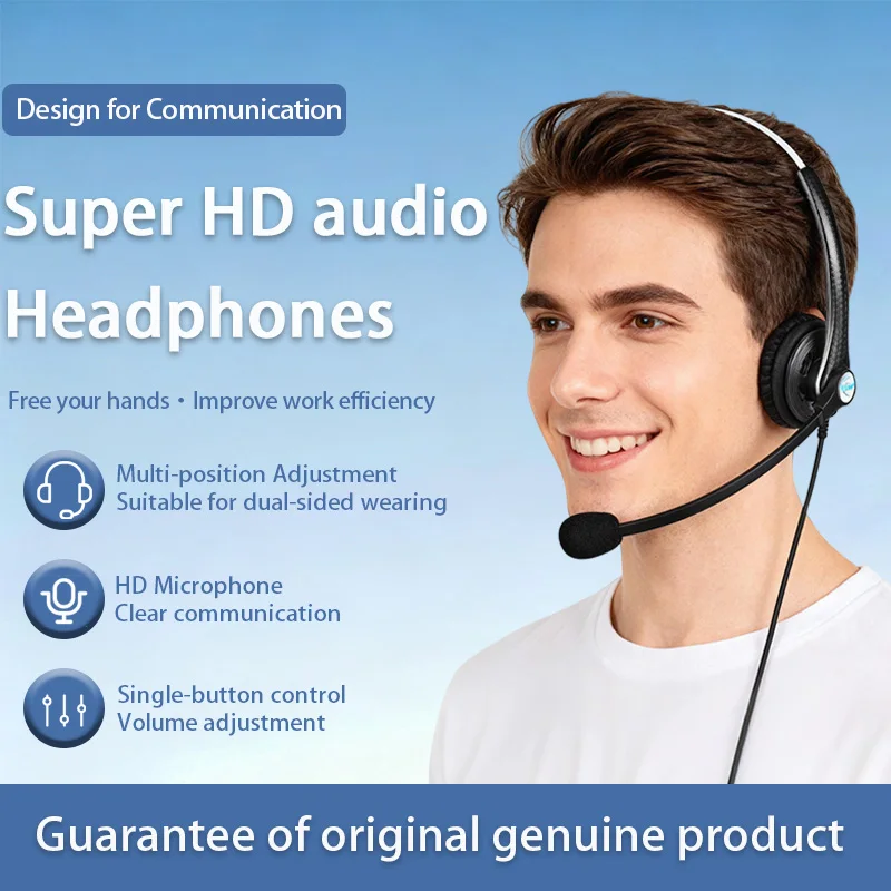 

A16 Head-worn headset with Controller Noise Cancelling Microphone,Suitable for Computer/Telephone/Laptop,Call Center headphones