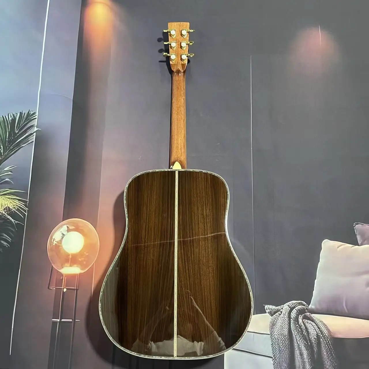 جيتار صوتي من الخشب الصلب مقاس 41 بوصة من سلسلة D45 بلون خشبي طبيعي #5