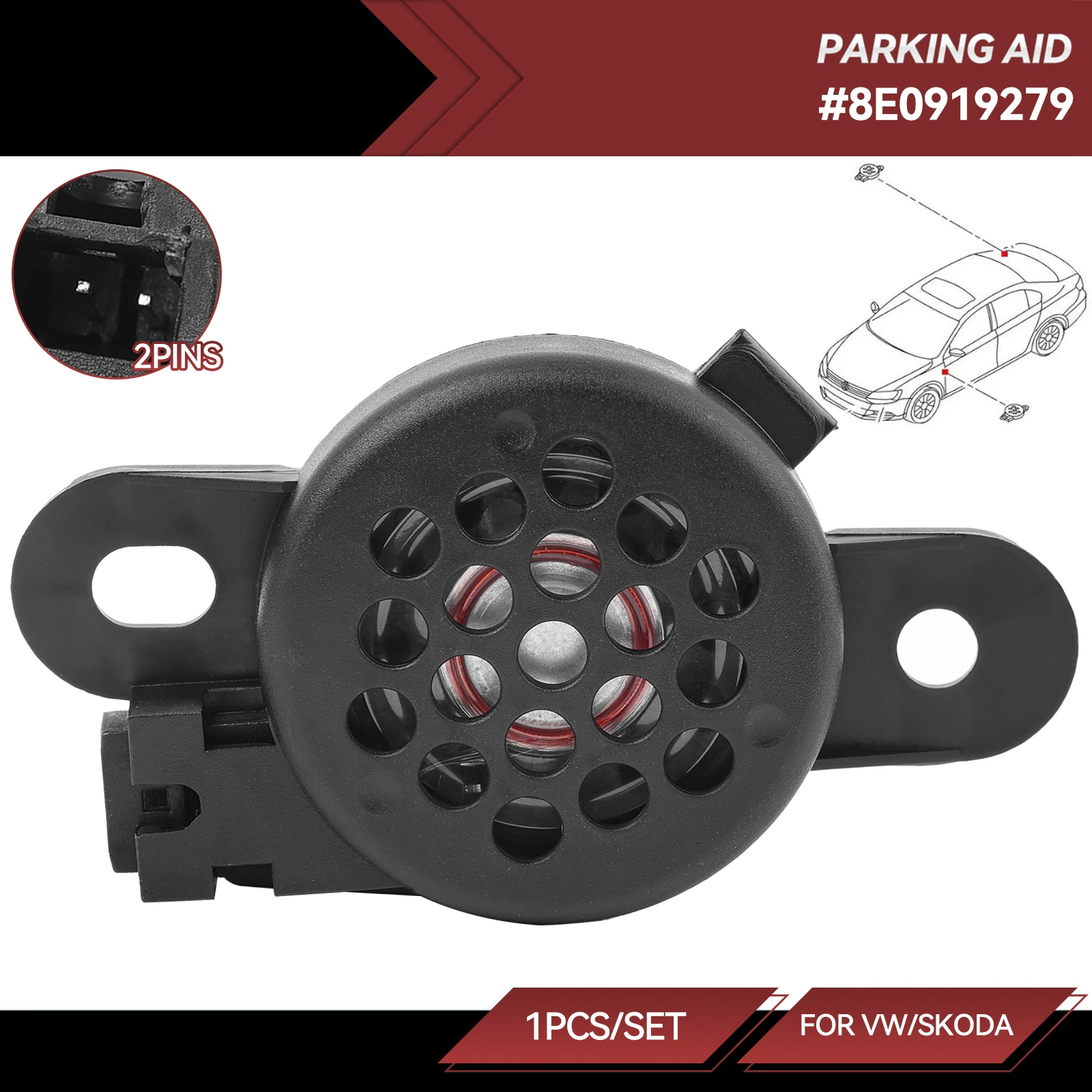 Speaker Parking Aid Reversing Radar Warning Buzzer Alarm For VW Jetta Golf Passat Audi A3 A4 A6 TT Q3 Q7 Q5 4B0919279 8E0919279