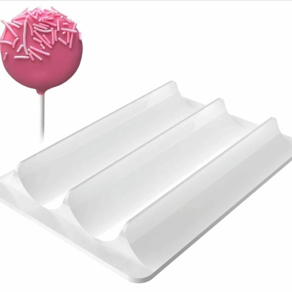 Circle Shape Circle Cake Pop Mold Set DIY Dessert Tool Handmade Round Cake Pop Mold Cake Stick Push Rods with Base Tray view 3