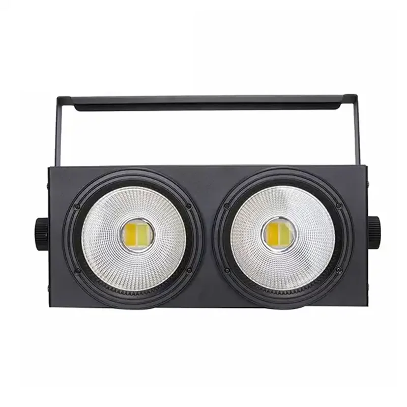 Luz LED 2 en 1 para escenario, lámpara de 100W, 2 ojos, blanco frío y cálido, DMX, COB, para público, nuevo estudio de cine