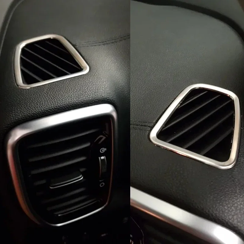 Car Air Vent Cover Air Conditioner Outlet Cover for Kia Sportage Kx5 QL 2016 - 2022 Stainless Steel Sticker Accessories 2Pcs