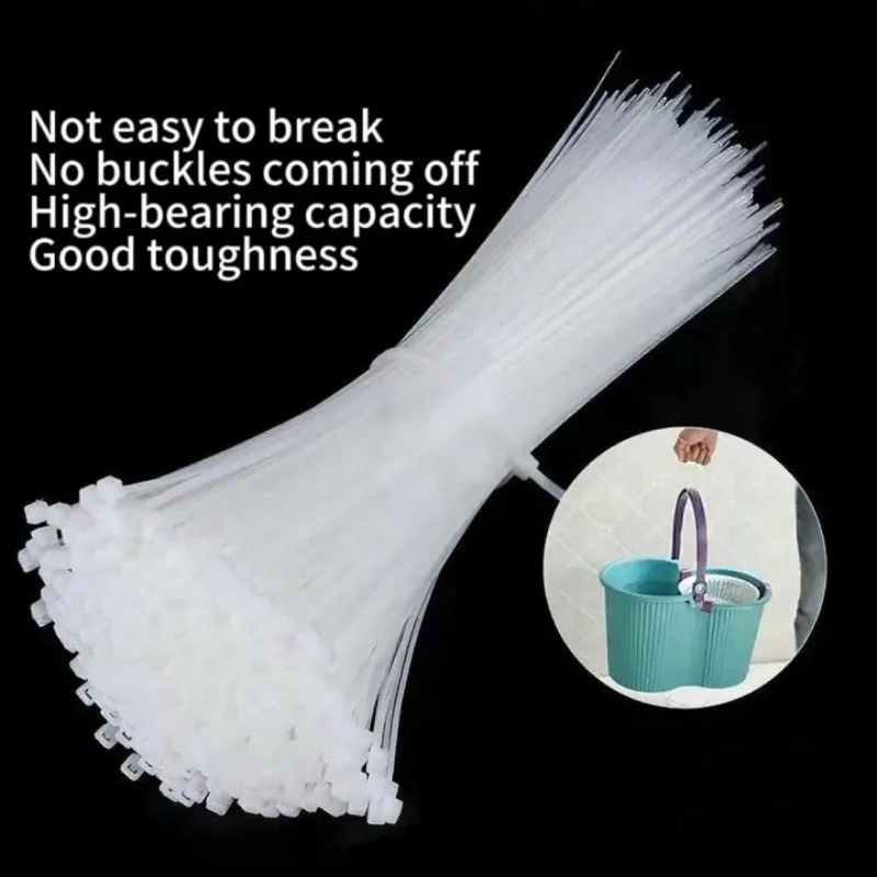 Nylon Cable Ties Self-locking Cord Ties Straps Adjustable Cables Fastening Plastic Clamp Heat Resistant Wire Zip Tie
