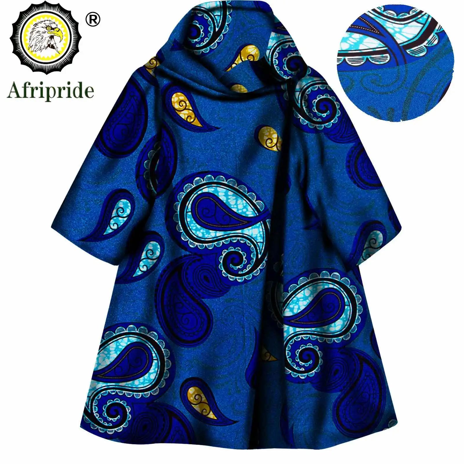 African Clothes for Women Windbreaker Half Sleeve New Style African Fabric Ankara Print Dashiki Bazin Riche Outfits S1824002