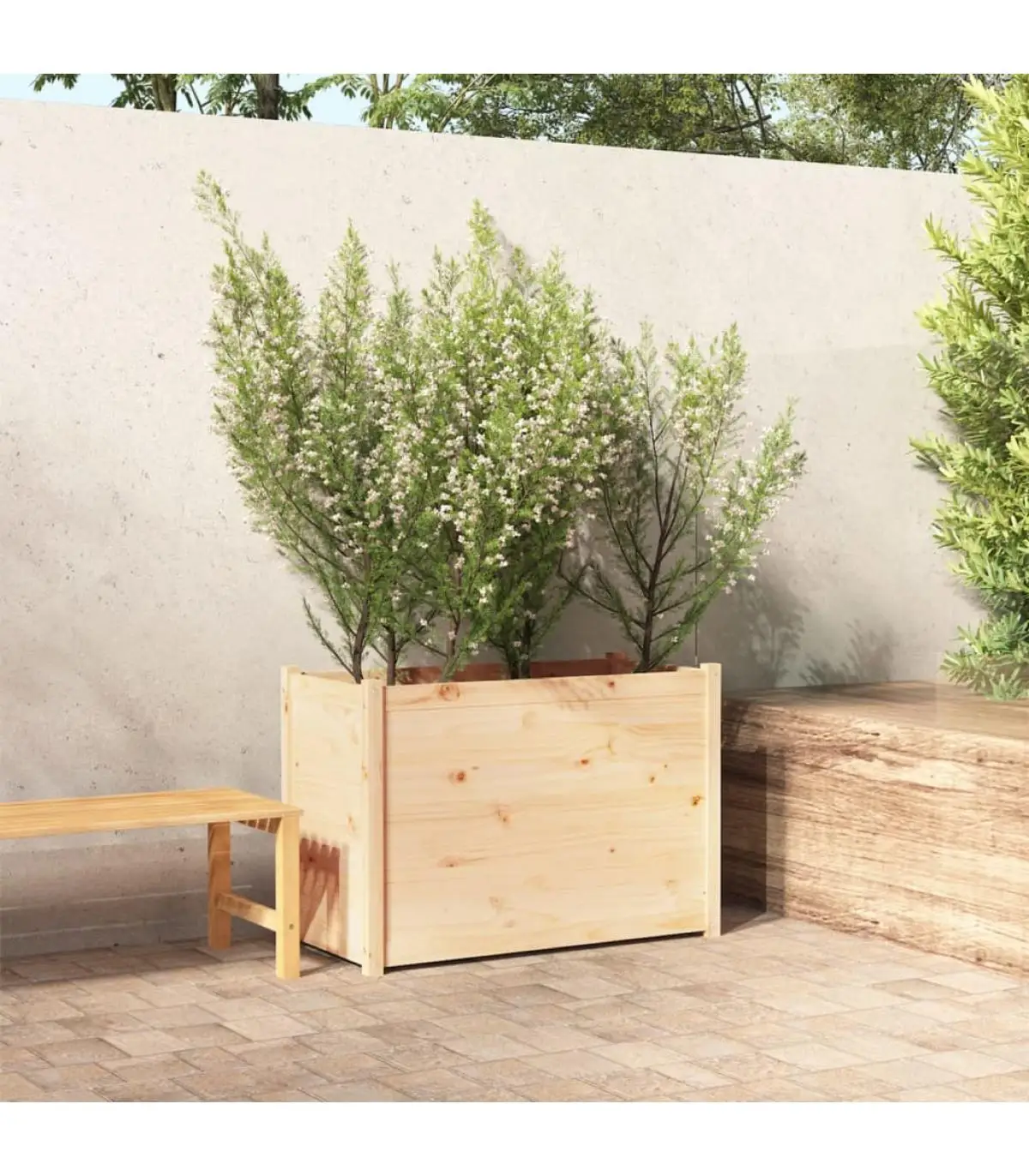 Flower pots and planters solid wood pine planter 100x50x70 cm