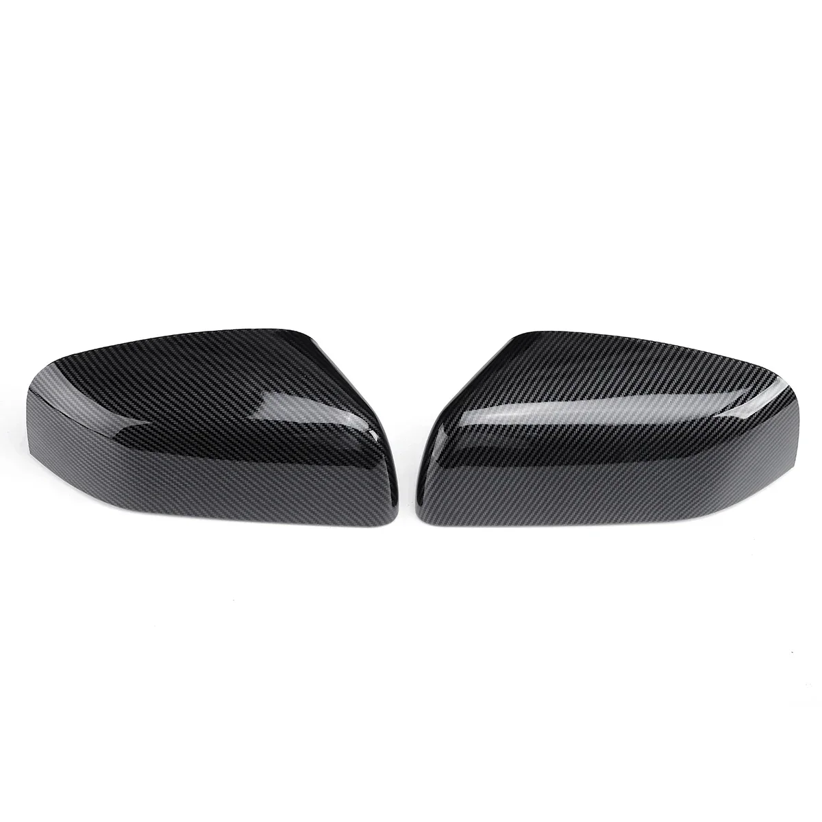 2x Carbon Fiber Look Car Side Rear View Mirror Cover Cap For Land Rover For Discovery 4 Freelander 2 Range Rover Sport 2010-2016