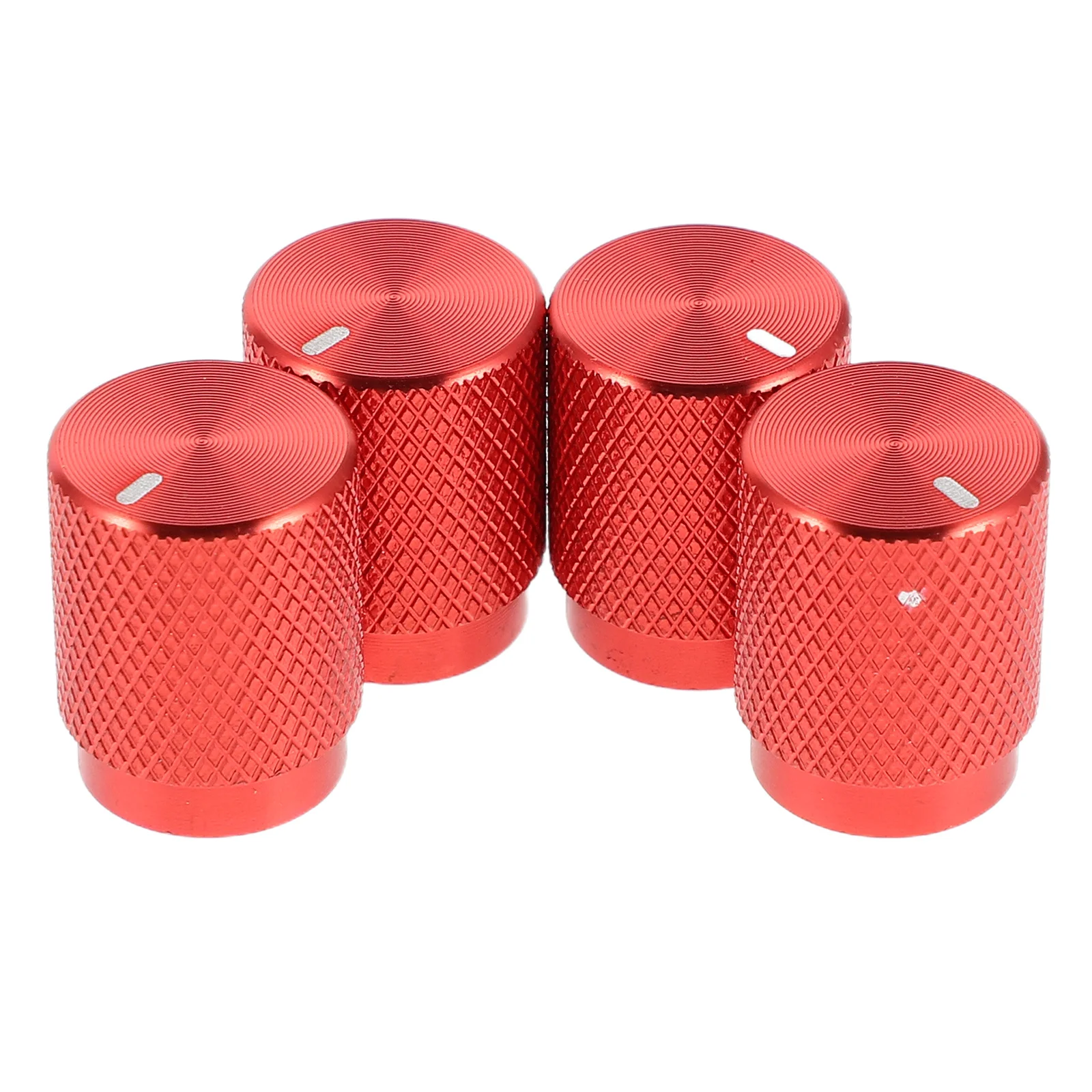 

4Pcs Metal Potentiometer Guitar Knobs Volume Tone Control Dome Caps Replacement Guitar Bass Aluminum Potentiometer Knob