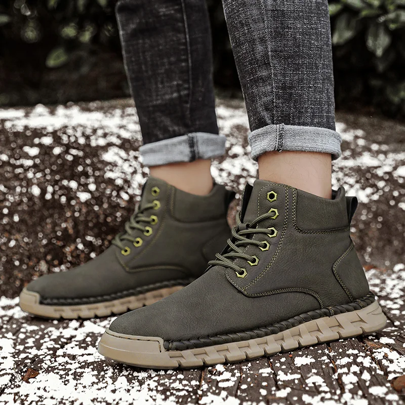 New Men Boots Autumn Winter Slippers Warm Men Shoes Sneakers Male Cotton Shoes Boots Men Sneakers Autumn  Winter Boots Unisex image 2