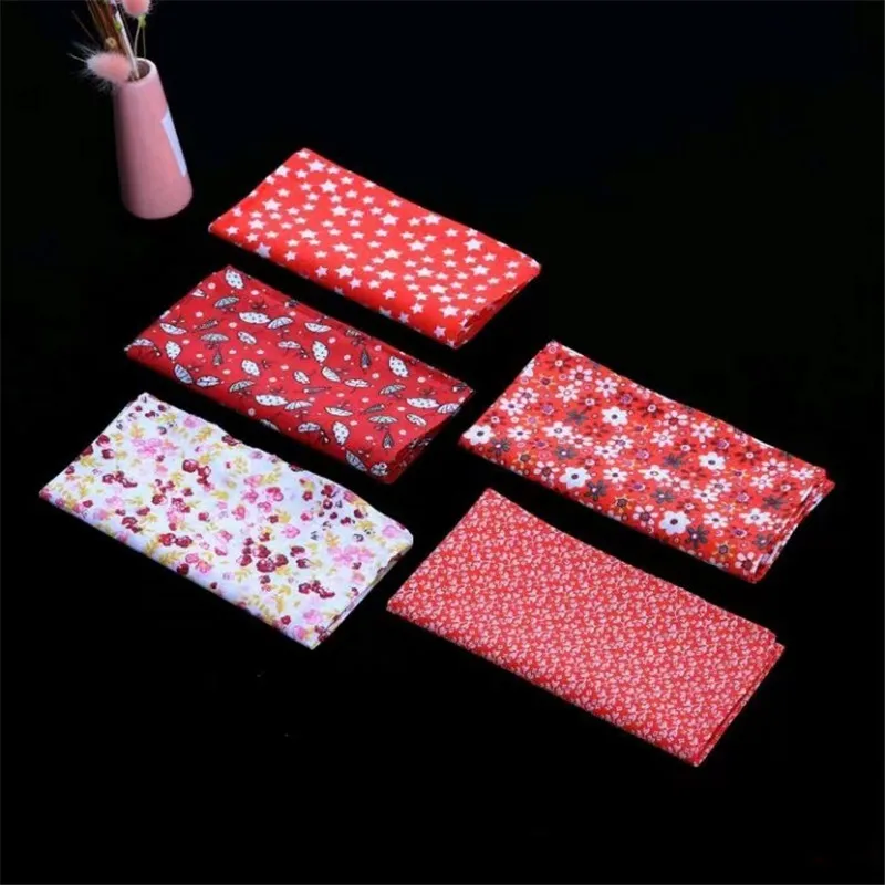 

5Pcs 36x36cm 100% Cotton Flower Printed Women Handkerchiefs Soft Absorbent Sweat Square Towels Wedding Party Gift