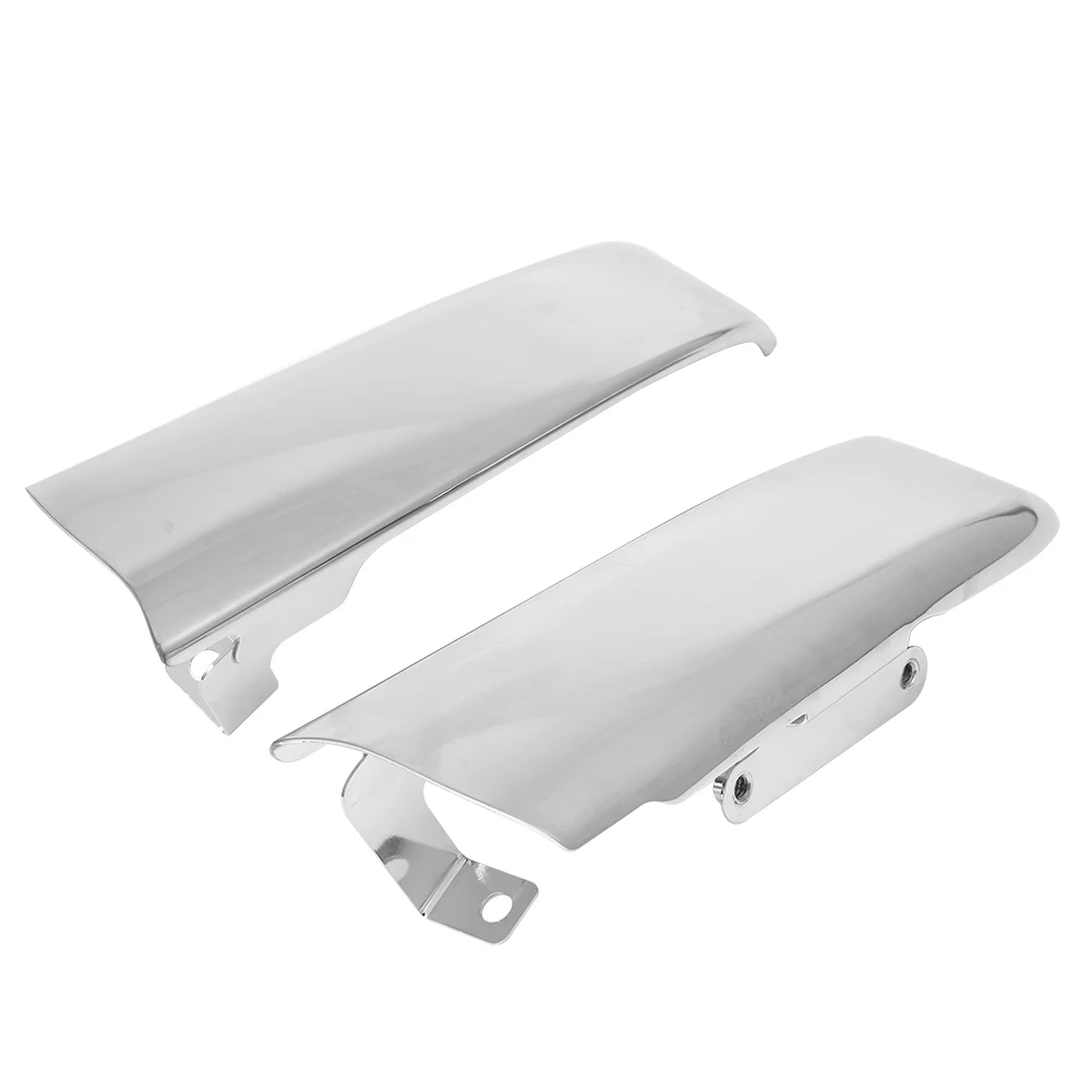 Chrome Rear Fender Saddlebag Filler Panels Solid Strips For Harley CVO Touring Electra Glide Ultra Classic Road King