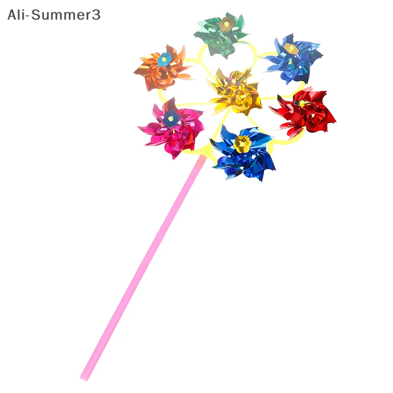 カラフルな DIY スパンコール風車風スピナー家庭菜園庭の装飾子供のおもちゃ