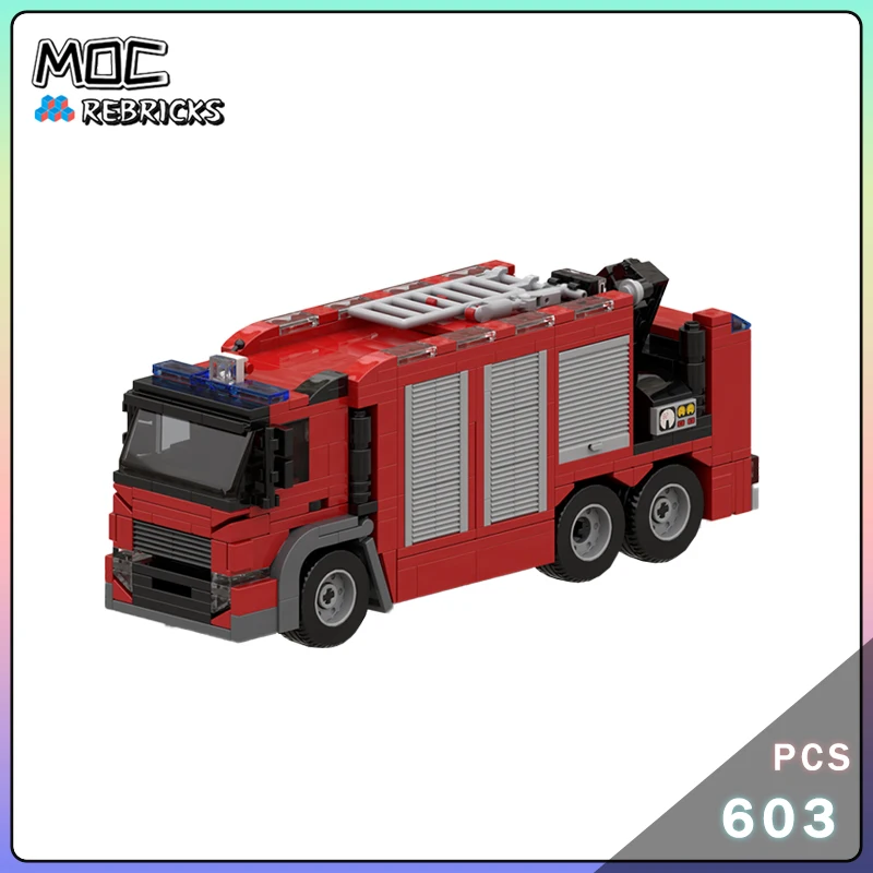 MOC Serie di Città Papendrecht Haarlem RW-Kran Autopompa Building Block Modello Kit Assemblaggio FAI DA TE Senior Mattoni Display Giocattoli Regali