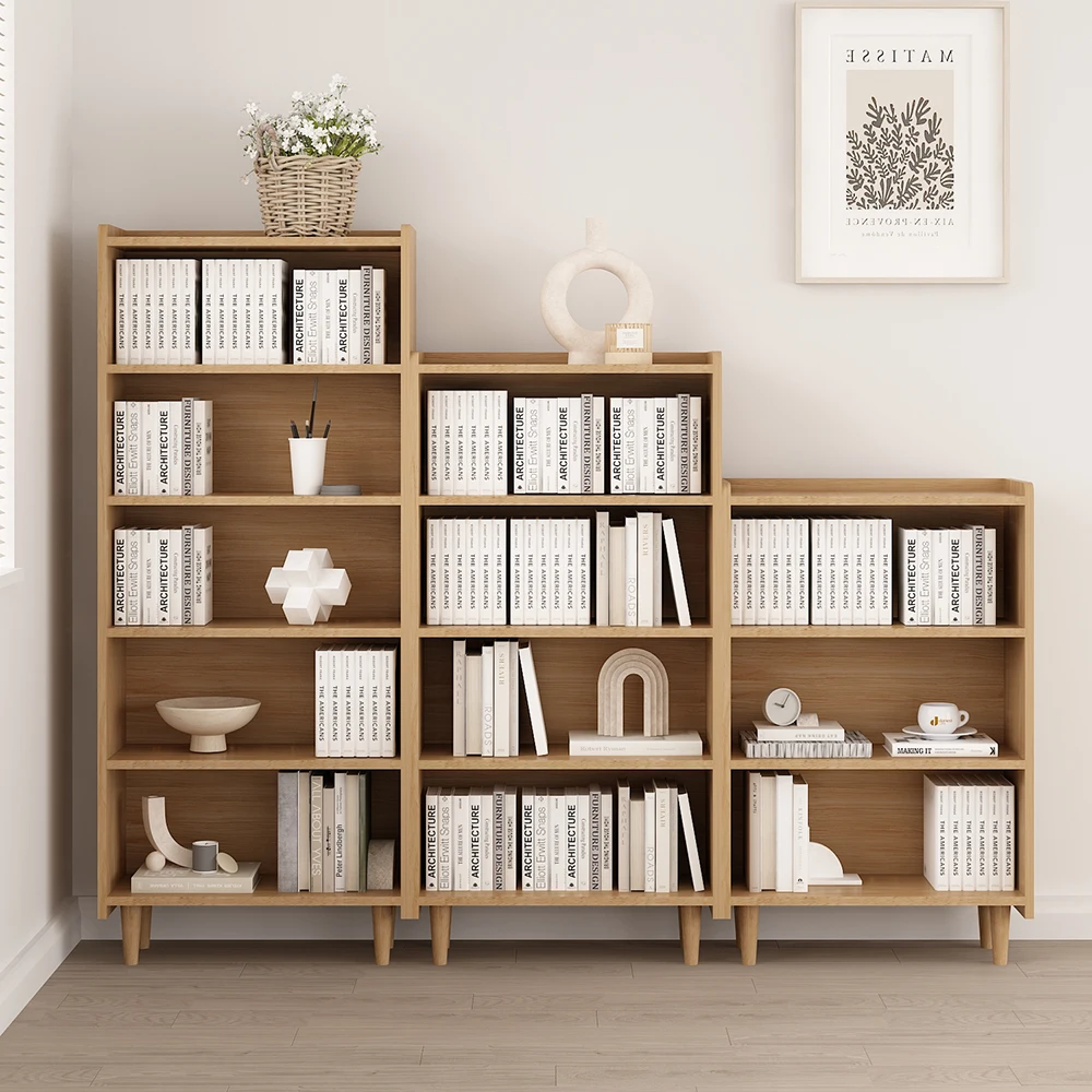 All solid wood shelves custom modern simple household floor-to-ceiling bookcases partition lattice cabinets living room storage