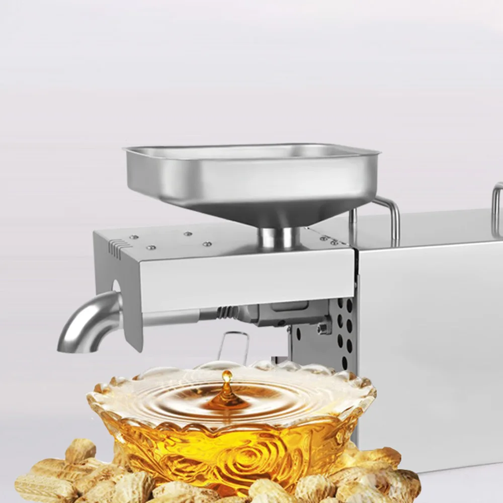 Piccola pressa per olio domestica, elettrodomestici da cucina intelligenti in acciaio inossidabile, attrezzatura per la lavorazione dell'olio commestibile dell'olio di arachidi