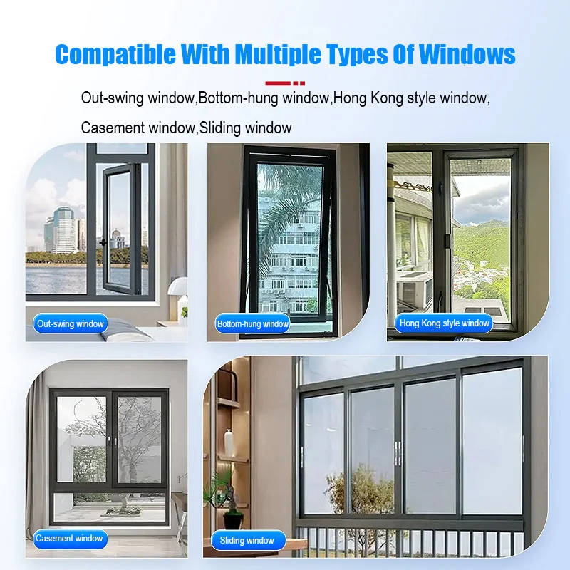 سبائك الألومنيوم نافذة الشاشة مشبك نوع نافذة شاشة قابلة للفصل نوع التمرير دفع سحب نافذة شاشة قابلة للطي مثبتة ذاتيًا