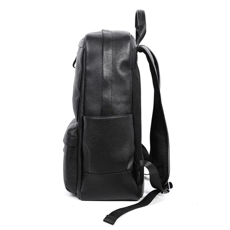 100% Natural Skin Genuine Leather Backpack Men Large Capacity 15.6 inch Laptop Backpack Male Travel Bags For Teenager School bag