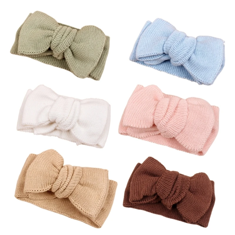 Hair Accessories Baby Bowknot Headband Soft Elastic Headwear Wide Band Hair Band