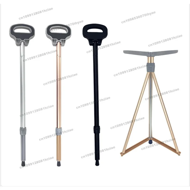 

2025 New Cane Stool Outdoor Foldable Chair The Elderly Walking Stool Light Mountaineering