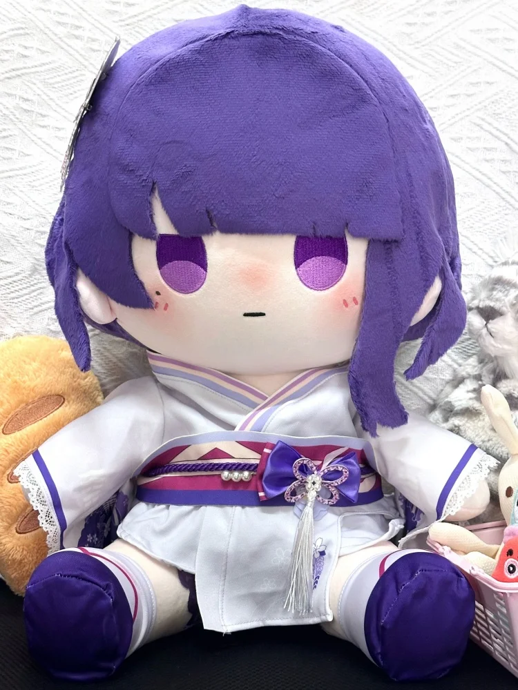 40 سنتيمتر Genshin تأثير رايدن شوغون القطن القطيفة الدمى عروسة كارتون لينة محشوة Kawaii غرفة ديكور لطيف هدية عيد ميلاد